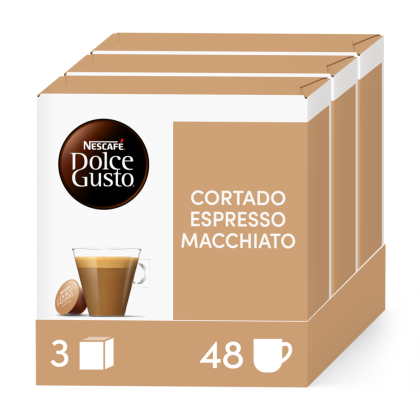 Pack of 48 Cortado - 48 kaps&uacute;l NESCAF&radic;&acirc;&not;&AElig; Dolce Gusto&not;&AElig; coffee pods