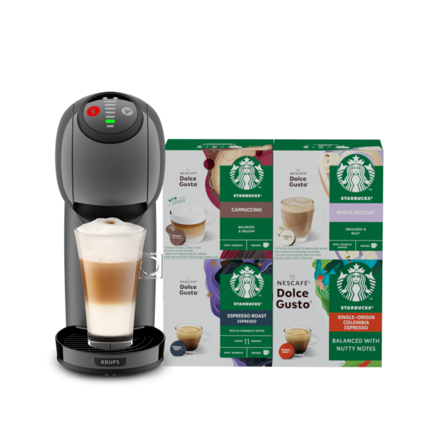 Výhodný set Genio S antracitový + 4x Starbucks® kapsule, od Nescafé Dolce Gusto -1
