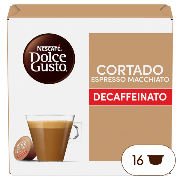 Pack of 16 CORTADO DECAFFEINATO NESCAF√â¬Æ Dolce Gusto¬Æ coffee pods