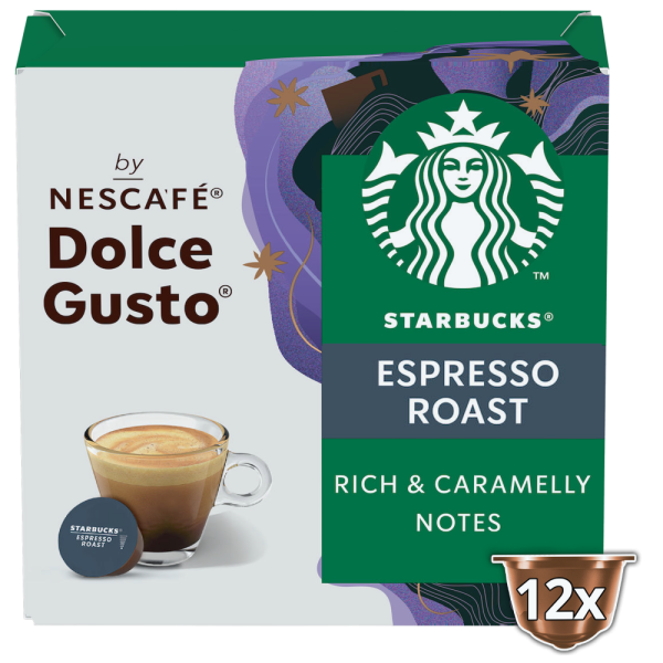 Pack of 12 STARBUCKS® ESPRESSO ROAST NESCAF√â¬Æ Dolce Gusto¬Æ coffee pods