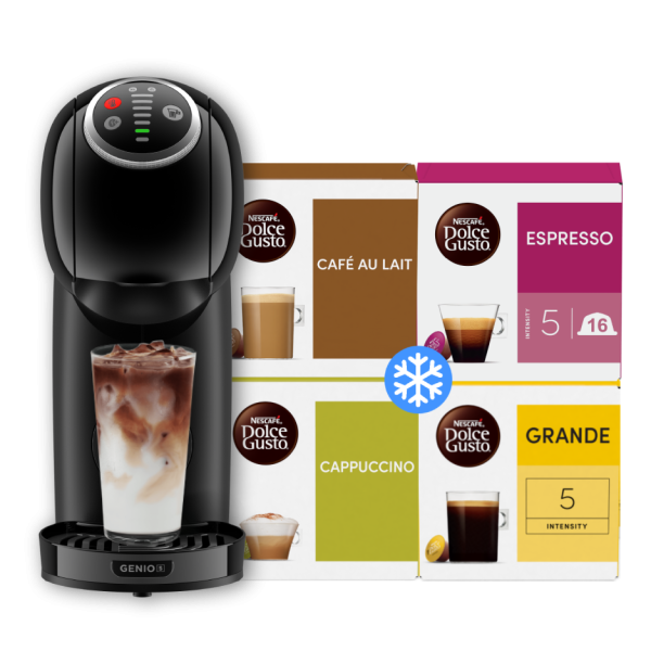 ĽADOVÝ SET: Kávovar Genio S Plus čierny + 64 kapsúl, od Nescafé Dolce Gusto -