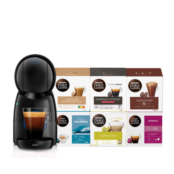 Výhodný set Piccolo XS čierny + 96 kapsúl