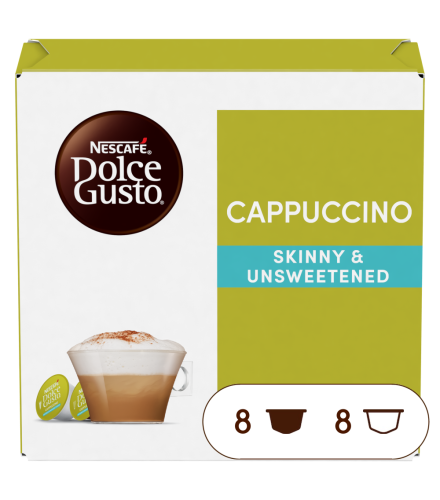 Pack of 16 Cappuccino Skinny & Unsweetened NESCAF√â¬Æ Dolce Gusto¬Æ coffee pods