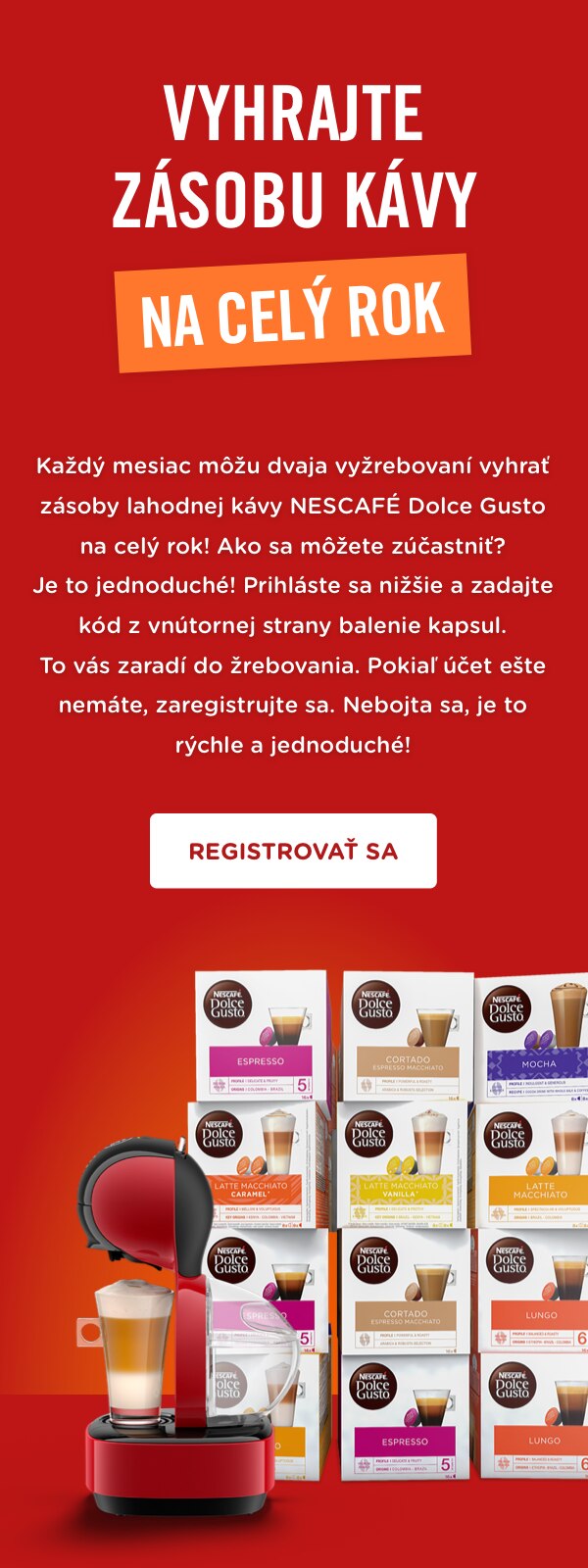 Vyhrajte zásobu kávy na celý rok!