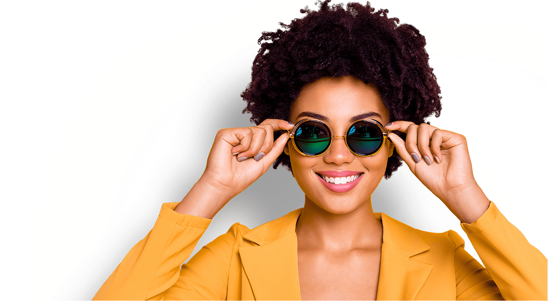 Happy girl with sunglasses Happy girl with sunglasses